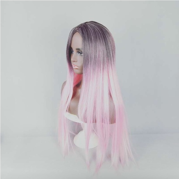 💗 20 inch long pastel pink ombré wig - Picture 7 of 8